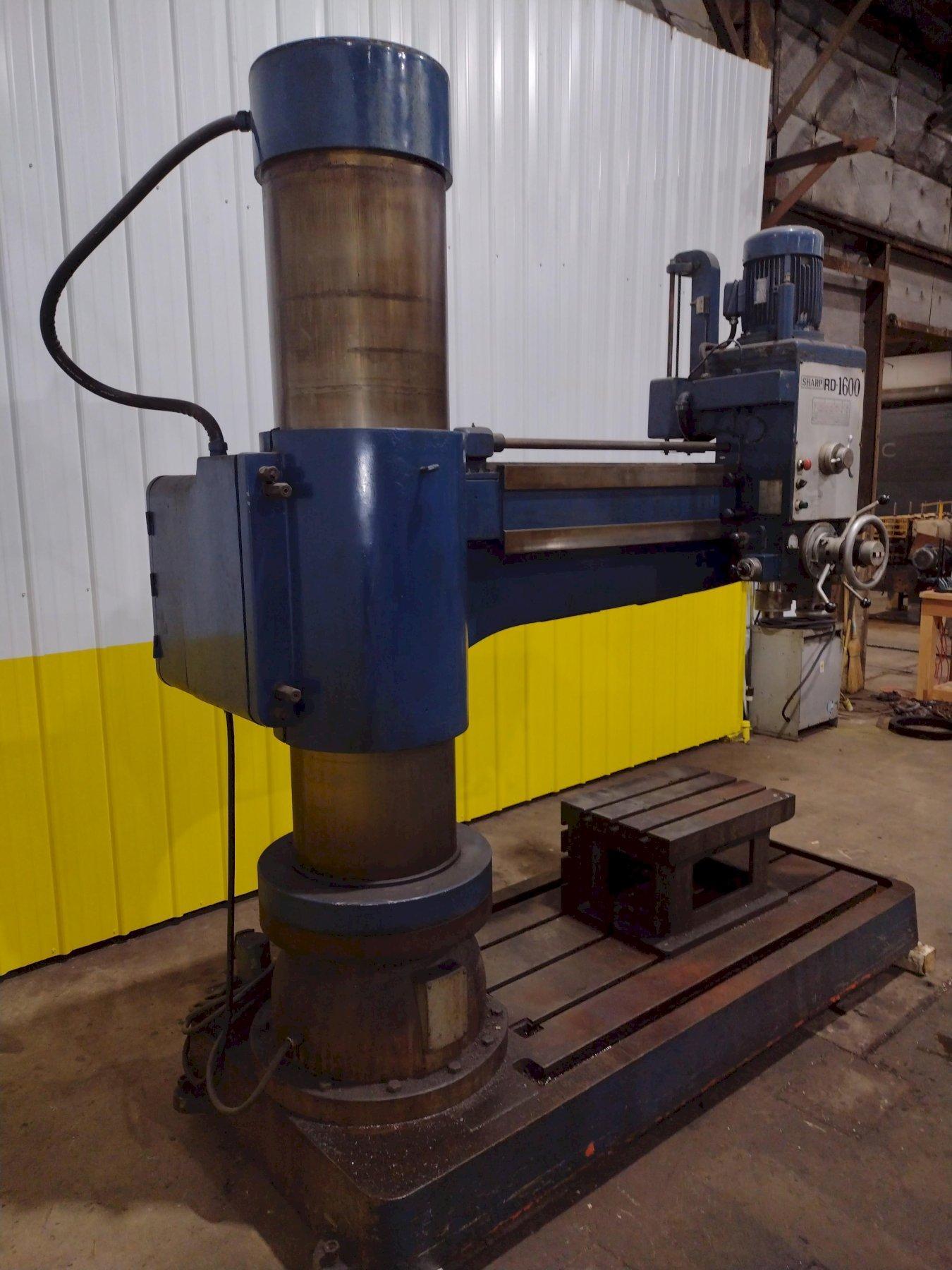 5' -13" Sharp #RD-1600, radial arm drill, 35.5" elevating height of arm, #5MT - Image 7