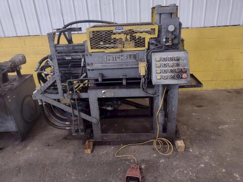 Mitchell, 4 die in line tubular conveyor roll shaft end forming machine, 25000 lb. - Image 3