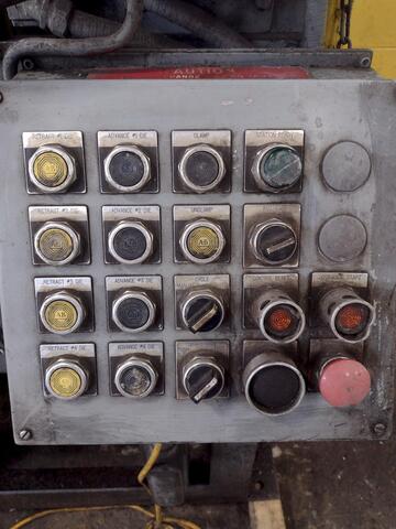 Mitchell, 4 die in line tubular conveyor roll shaft end forming machine, 25000 lb. - Image 7