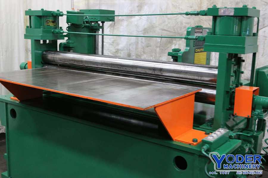 5' x 5.5" Cincinnati, pinch roll, 46" pass line, powered & independent each end edge guide, adj., #69154 - Image 3