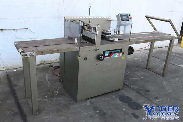 System Packaging #1000-8, wrapper, 2"-8" material width, entry/exit conveyor, #70696 - Image 1