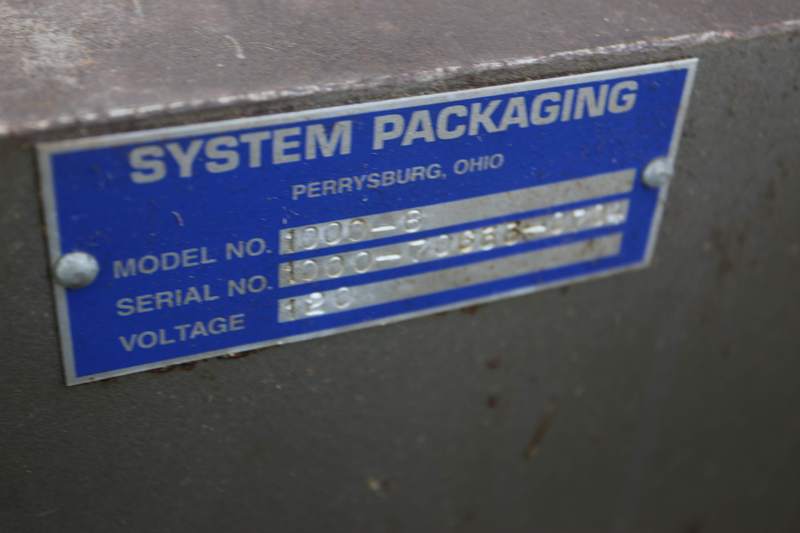 System Packaging #1000-8, wrapper, 2"-8" material width, entry/exit conveyor, #70696 - Image 7