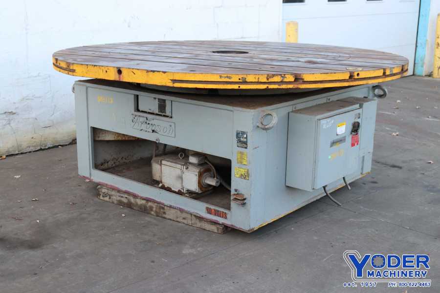 Aronson #FT200-B, welding table, 96" table diameter, 200000 lb. capacity, 10 HP, #72507 - Image 2
