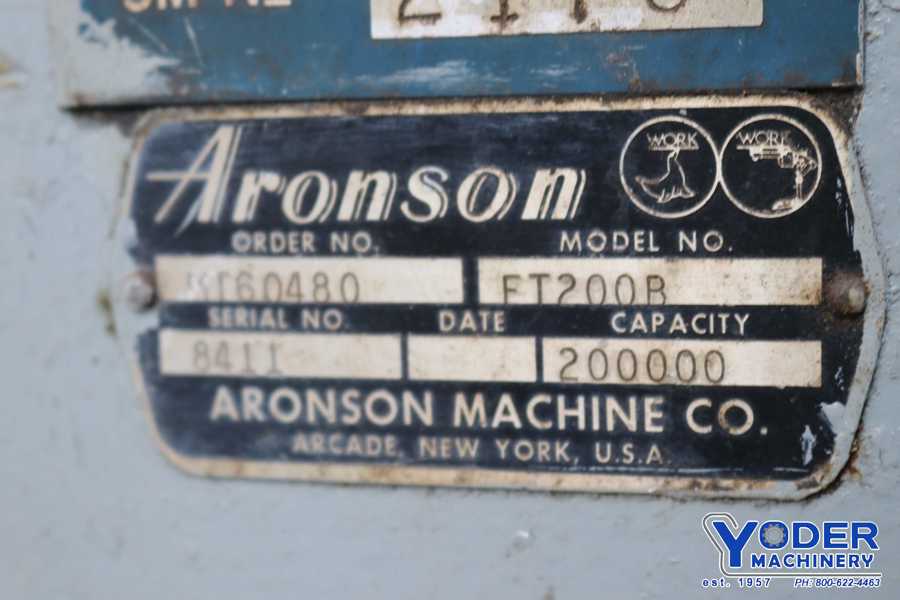 Aronson #FT200-B, welding table, 96" table diameter, 200000 lb. capacity, 10 HP, #72507 - Image 8