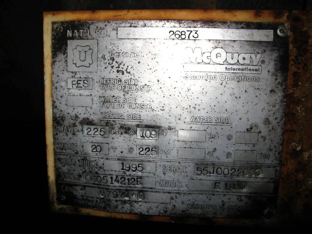 195 Ton, McQuay & Snyder ALR195C-X, Air-Cooled Liquid Chiller, R-22, 380/150 psig, 1995 - Image 10