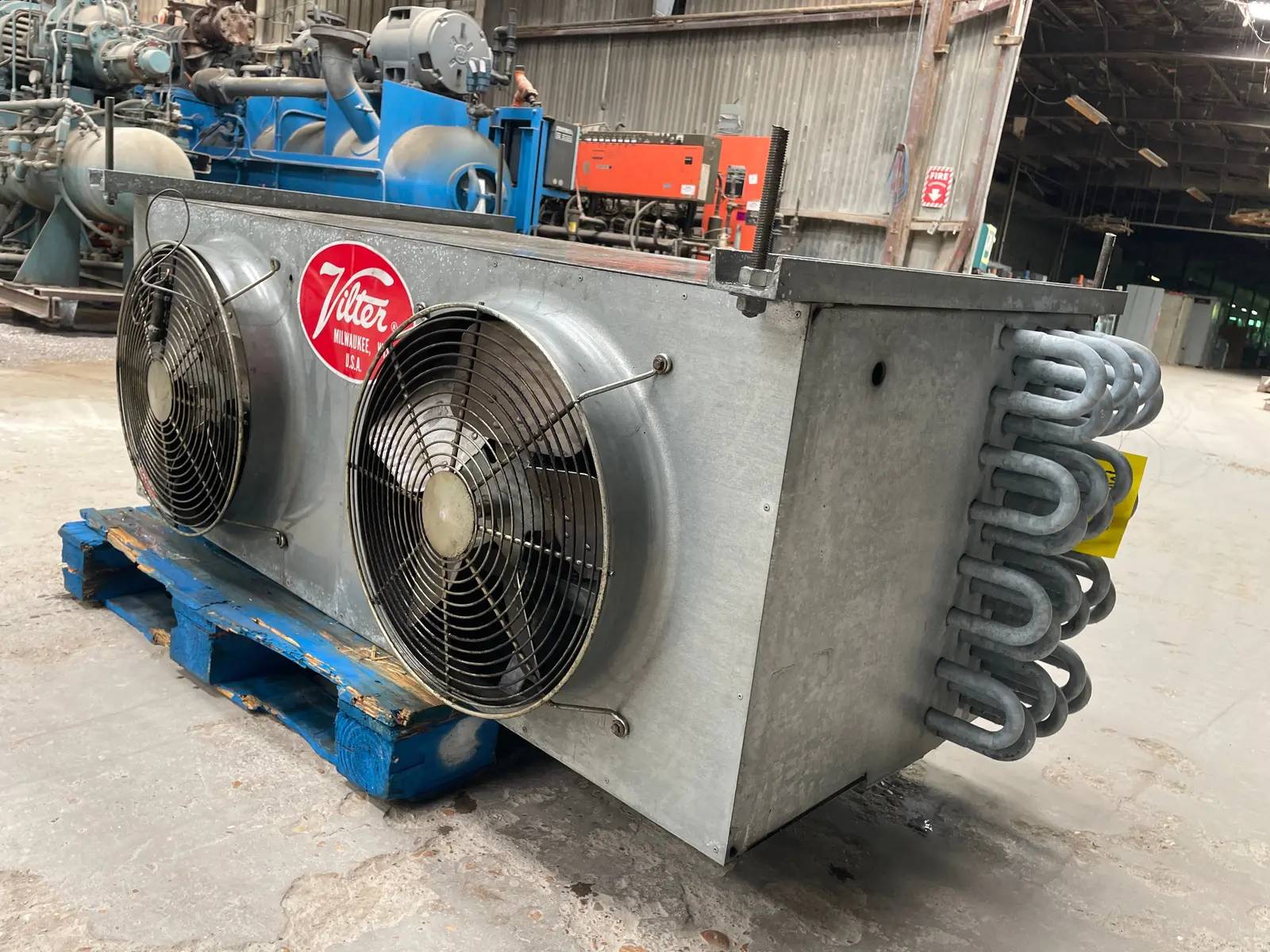2 Fans, Vilter LP-10-63-1/3-FA, Ammonia Evaporator Coil - 5 TR, Low Temperature, 0.3 HP, 7200 CFM, 720 FPM - Image 3
