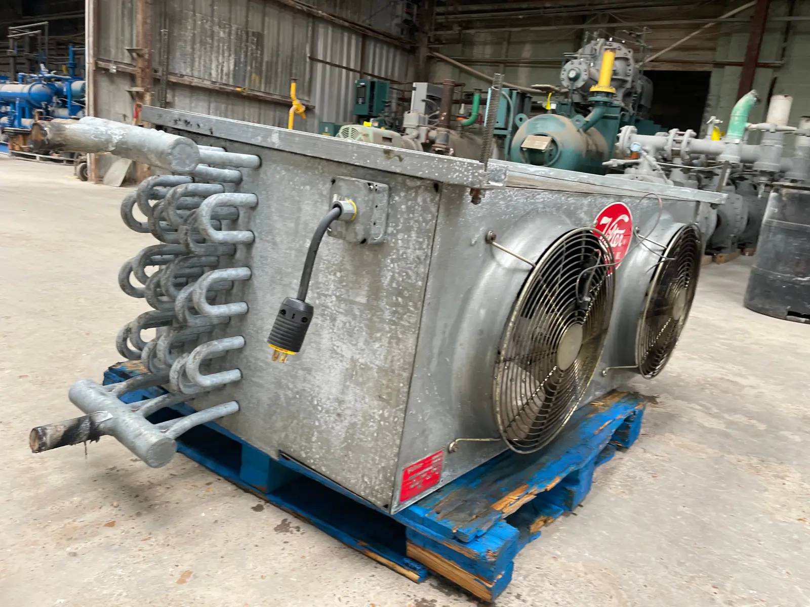 2 Fans, Vilter LP-10-63-1/3-FA, Ammonia Evaporator Coil - 5 TR, Low Temperature, 0.3 HP, 7200 CFM, 720 FPM - Image 9