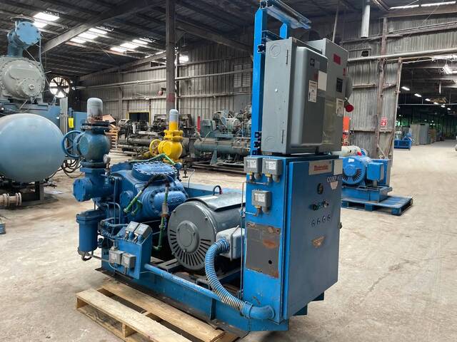 125 HP Vilter 448, 8-Cylinder Reciprocating Compressor Package, Belt Driven, 460V, 1770 RPM, 1200 max RPM, 3" - Image 4