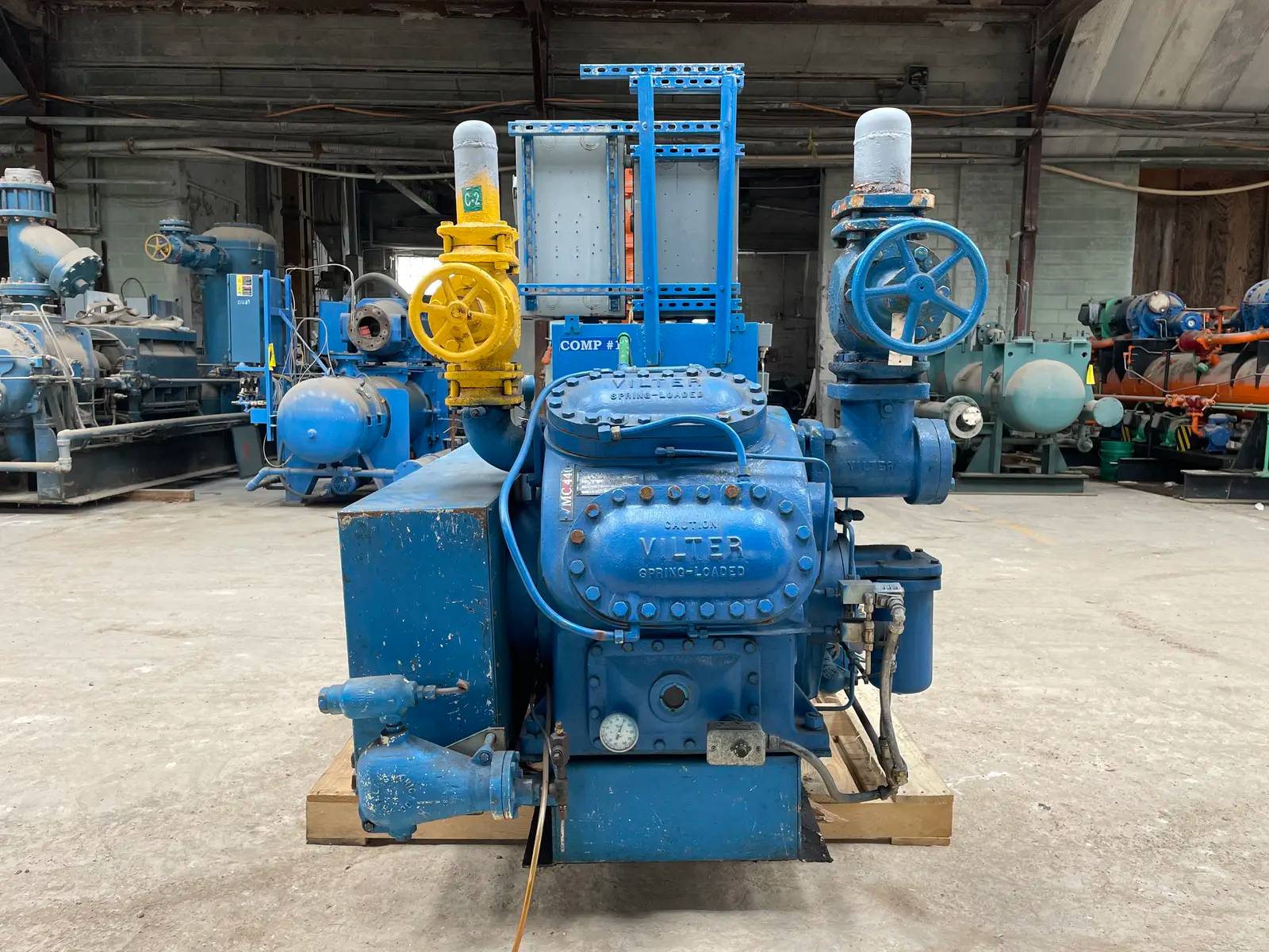 125 HP Vilter 448, 8-Cylinder Reciprocating Compressor Package, Belt Driven, 460V, 1770 RPM, 1200 max RPM, 3" - Image 9