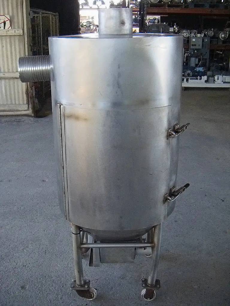 60 gallon Stainless Steel Cyclone Tank with Airlock, 2' inside diameter x 2' 8" straight wall, 1' 5" width x - Image 6