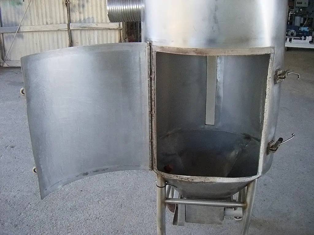 60 gallon Stainless Steel Cyclone Tank with Airlock, 2' inside diameter x 2' 8" straight wall, 1' 5" width x - Image 8