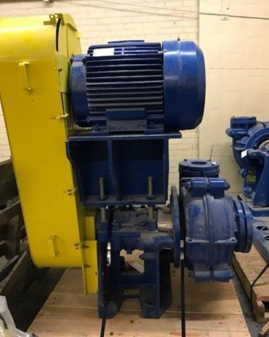 Warman #AH Horizontal Slurry Pumps, 6" x4" size, includes motor & base - Image 1