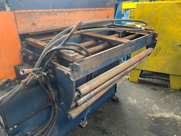 48" x 6" Bradbury, powered slitter with straightener, 7 rolls, manual adjustments, #71779 - Image 6