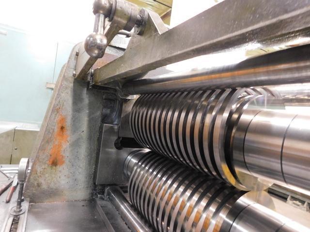 26" x .105" Ruesch #146, slitting line with slip core drum & dual oscillating recoilers, 20000 lb. - Image 2