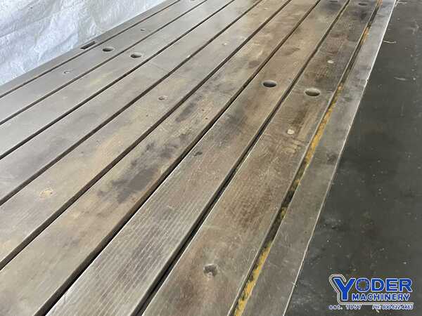 157" x 80" x 13", Giddings & Lewis, T-slotted floor plate, 8 T-slots, #76802 - Image 10