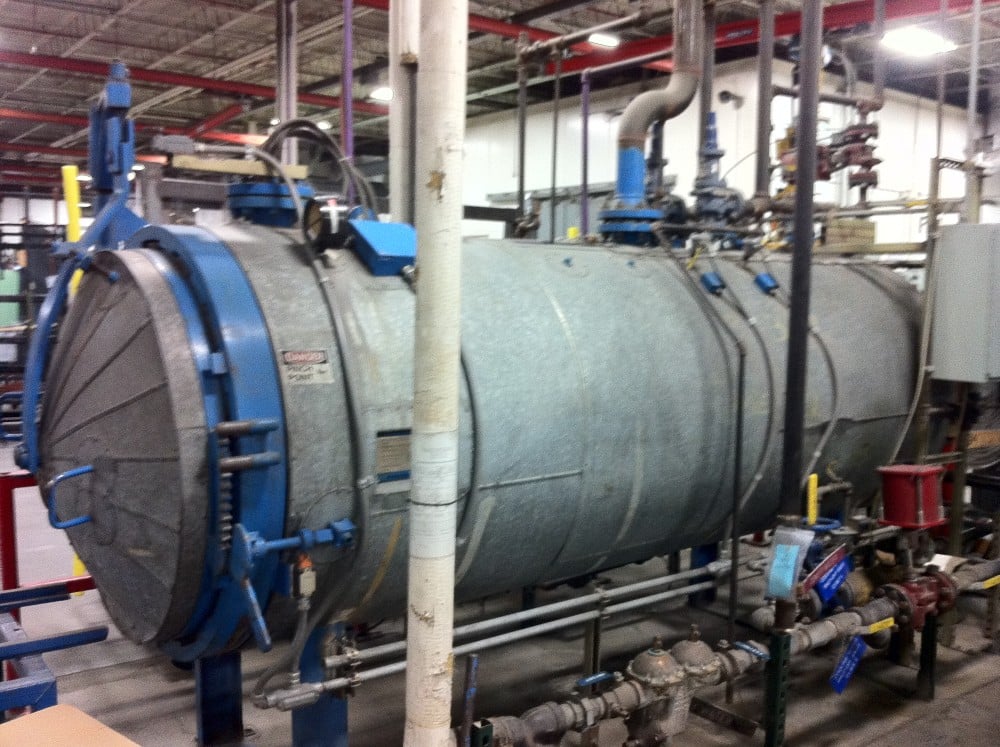 36" x 84" Scholz, 254 psi, 302&deg;F, indirect steam heat, water cooled, 1986 - Image 2