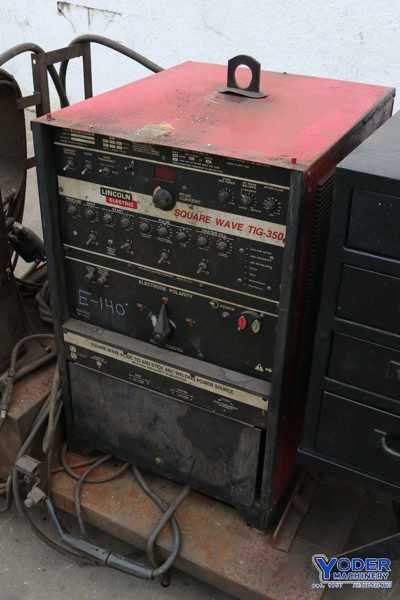 Lincoln #Square-Wave-Tig-350, welder, V35 cooler, portable on cart, #73269 - Image 3