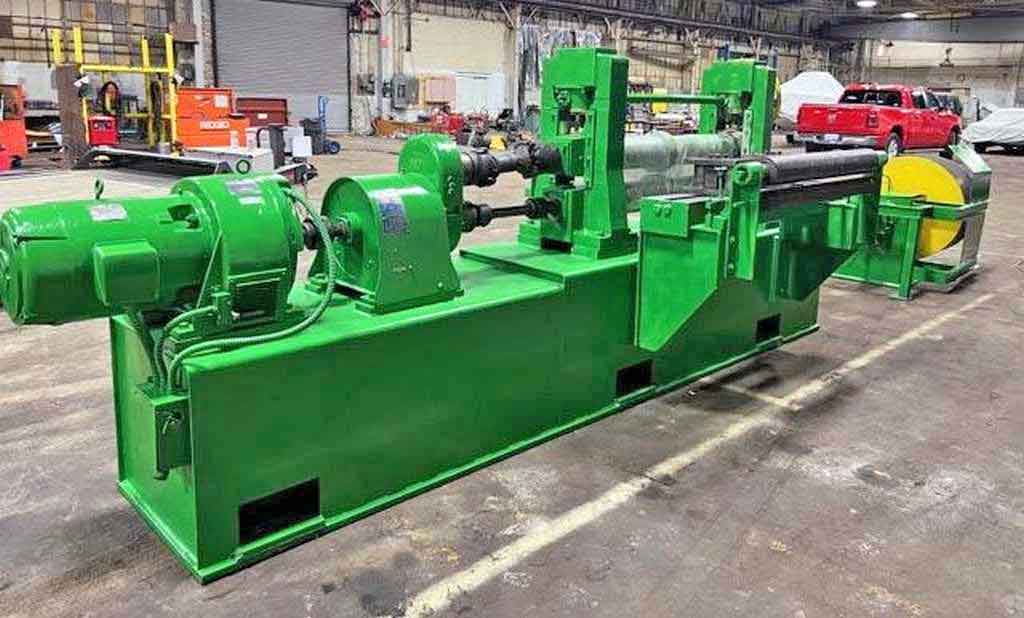 36" x 5" SPM, slitting line, 20000 lb., 16"-20" ID, entry & exit passline roll, hydraulic expansion - Image 6