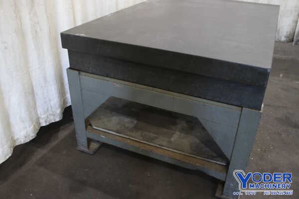 72" x 48" x 12", Rahn, gray granite plate, #75769 - Image 1