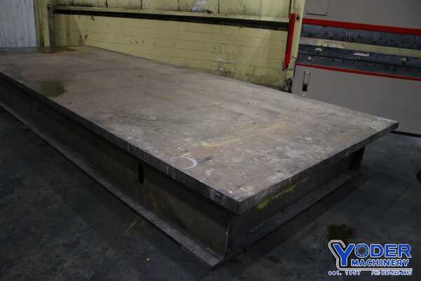 257" x 99-1/4" x 3", Solid steel plate on stand, #74980 - Image 1