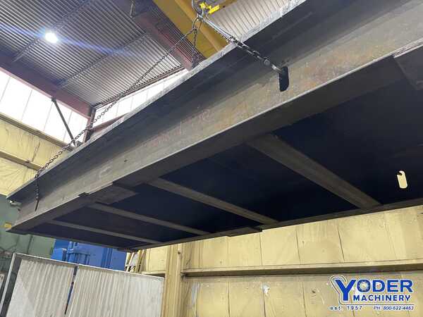 257" x 99-1/4" x 3", Solid steel plate on stand, #74980 - Image 2