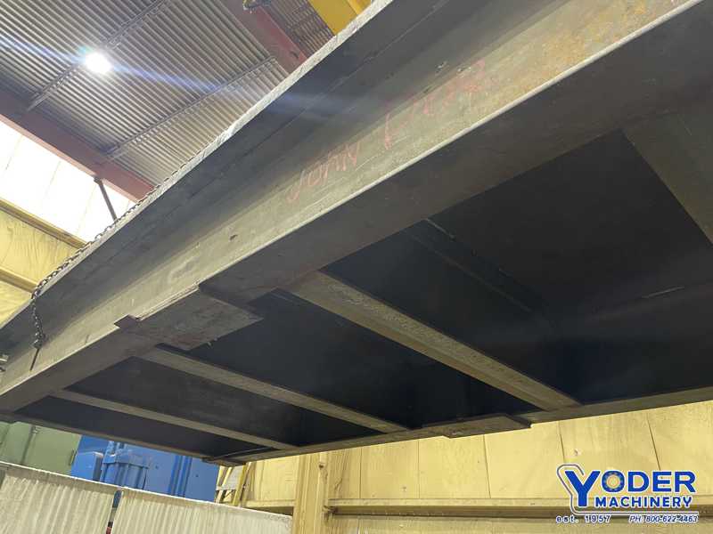 257" x 99-1/4" x 3", Solid steel plate on stand, #74980 - Image 3