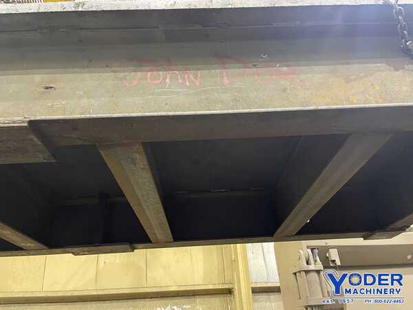 257" x 99-1/4" x 3", Solid steel plate on stand, #74980 - Image 4