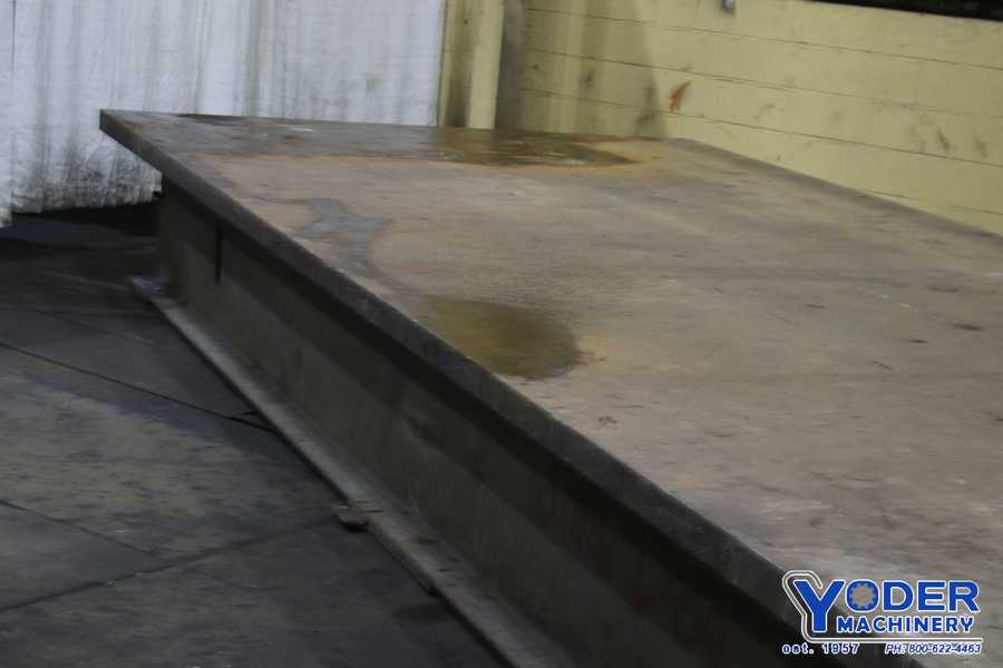 257" x 99-1/4" x 3", Solid steel plate on stand, #74980 - Image 5