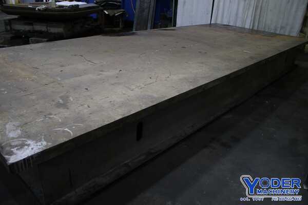 257" x 99-1/4" x 3", Solid steel plate on stand, #74980 - Image 6