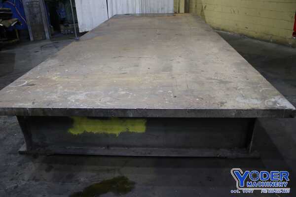 257" x 99-1/4" x 3", Solid steel plate on stand, #74980 - Image 7