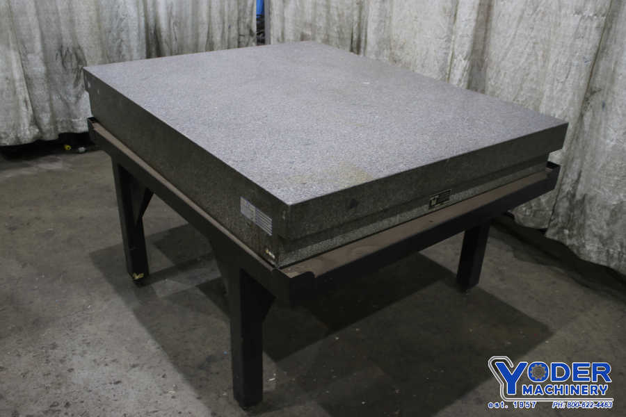 48" x 60" x 10" Tru Stone, Sierra gray granite table on stand, #76219 - Image 2