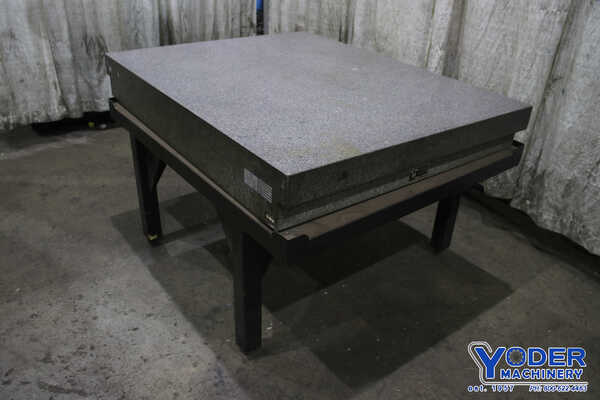 48" x 60" x 10" Tru Stone, Sierra gray granite table on stand, #76219 - Image 9
