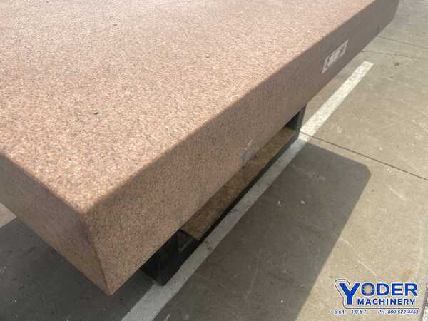 4 8" x 72" x 8" Starrett, crystal pink granite plate on stand, #76781 - Image 6