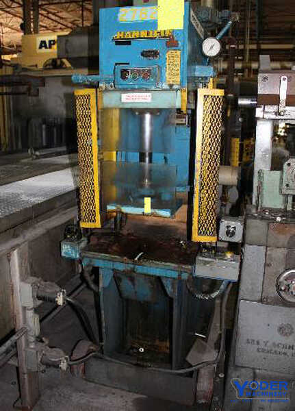 8 Ton, Denison #OG-FB8-2-2-P87, hydraulic C-frame press, 10" throat, 22" x15" bed, #61515 - Image 3