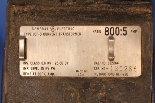 General Electric 822X64, Current Transformer, Ratio 800:5, 1 Year Warranty - Image 3