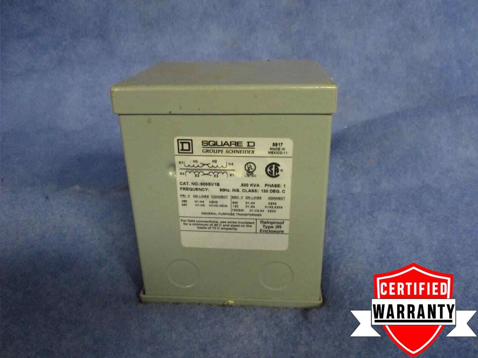 Square D #500SV1B, transformer rainproof enclosure type 3R, 2 yr warranty - Image 7