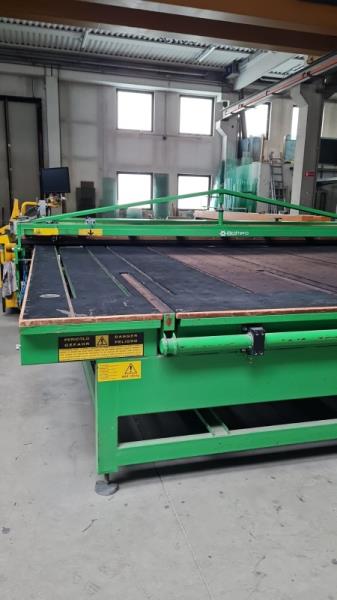Bottero #746-VMX+100-BLC, Cutting Table, 6100 x 3300 mm cut, 3+3 - 8+8 thickness, 100 m/min cut speed, 2002 - Image 2