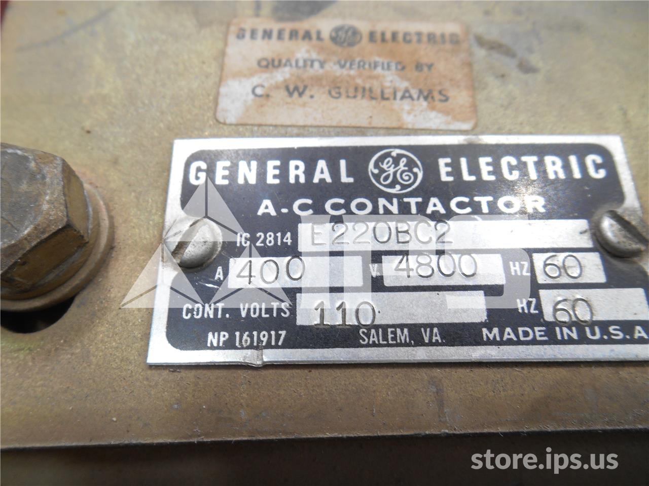 400 Amps GE Ic Limitamp Contactor Ic2814 Parts Unit, Clip On Fuse - Image 2