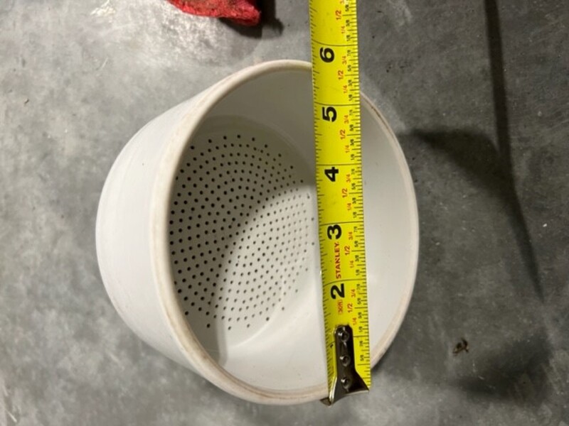 5.5" Ceramic, Stainless Steel Check Valve, 1/2" bottom outlet - Image 2