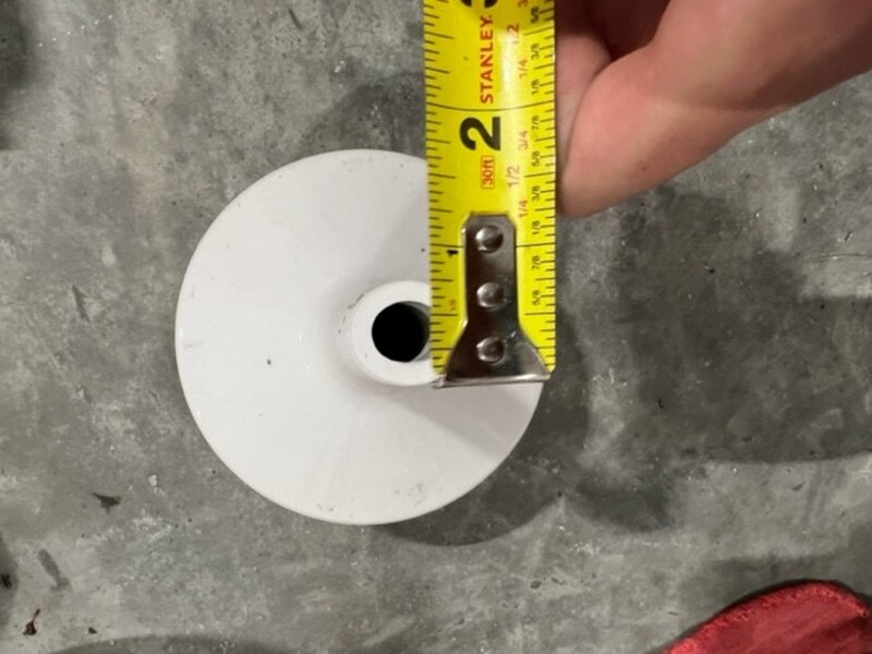 5.5" Ceramic, Stainless Steel Check Valve, 1/2" bottom outlet - Image 3