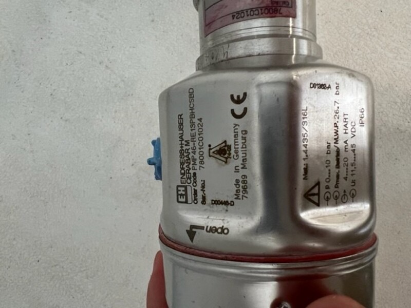 Endress & Hauser #PMP46-RE13PBHCSBD, Pressure Transmitter, 2" O.D., 1" I.D. - Image 3