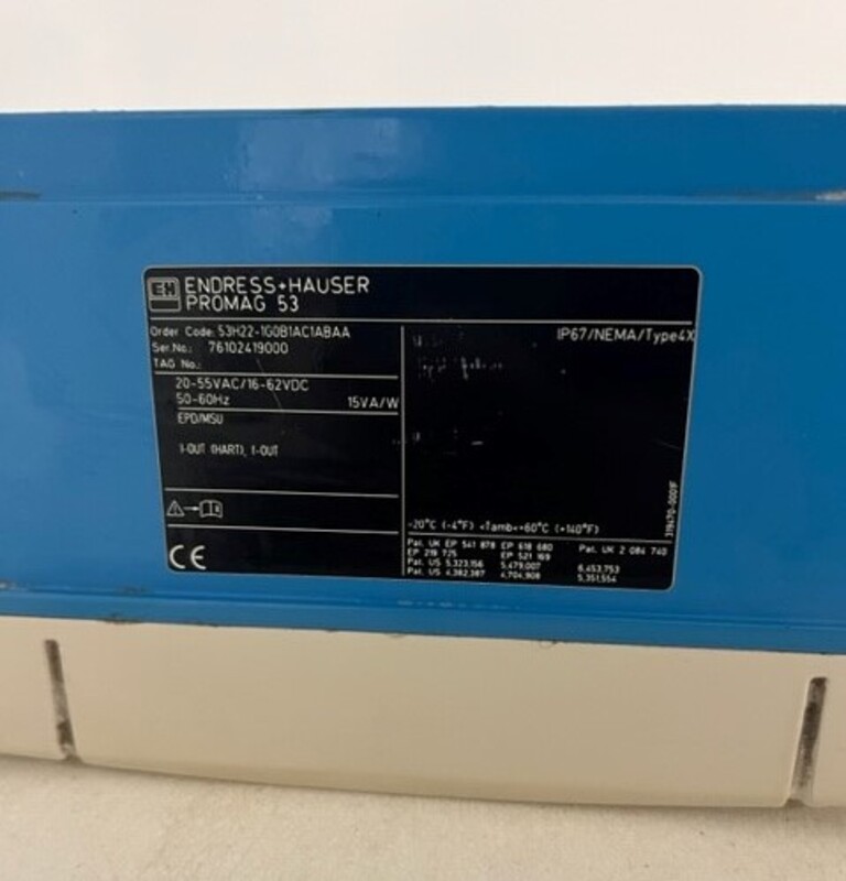 Endress & Hauser #53H22-1G0B1AC1ABAA, Flow Meter, 20-55 VAC, 16-62 VDC - Image 3