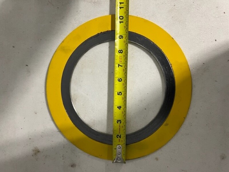 6" Flexitallic, 600# Gaskets, Stainless Steel, lot of (10), 10.5" O.D. - Image 2