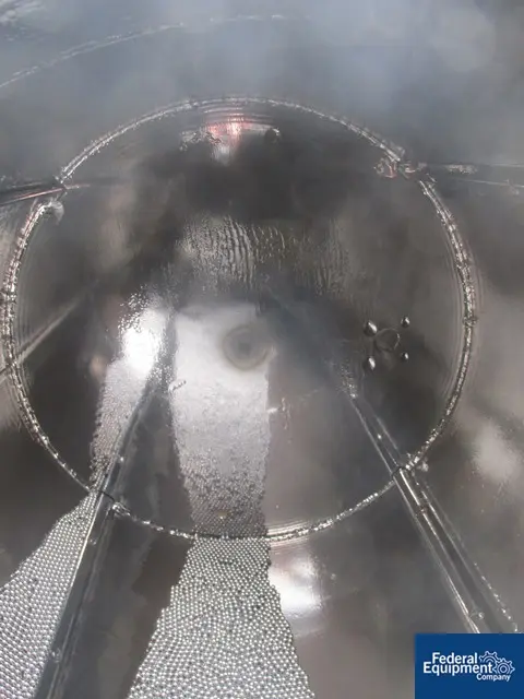 3' x 8' Paul O. Abbe, Carbon Steel ball mill, jacketed, internal lifter bars, 14 psi, 20 HP, 1755 RPM, serial - Image 8