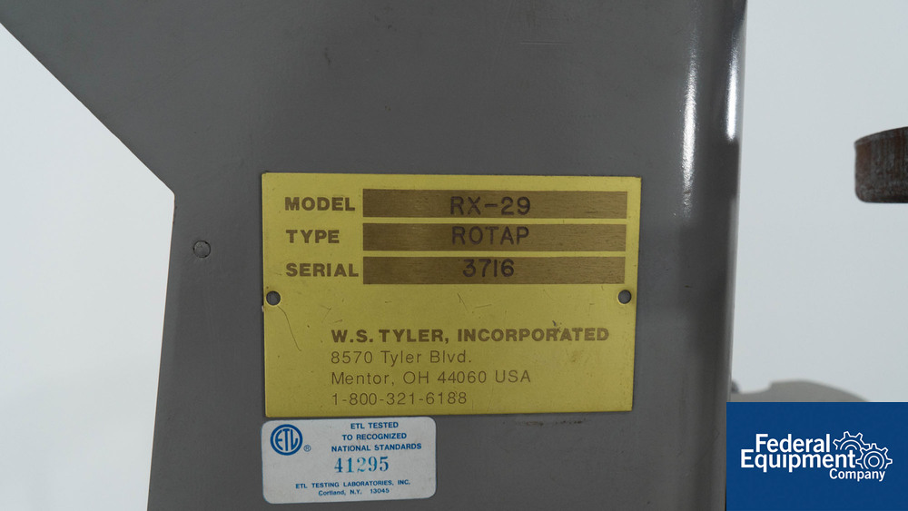 8" Ro-Tap #RX-8", seive, .25 HP, 115 V., serial #7806, #36818 - Image 4