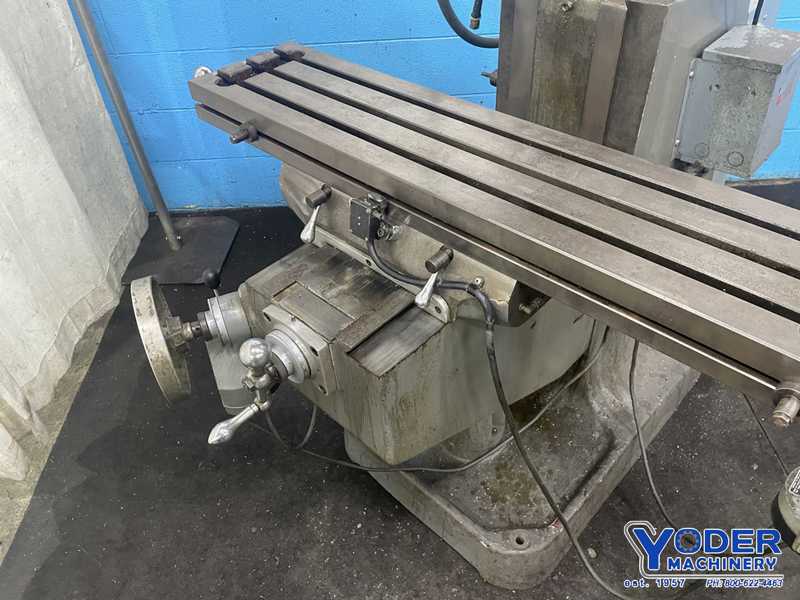 Comet #3VHG, ram type vertical mill, 9" x42" table, 3 HP, power draw bar, R-8, #76559 - Image 3