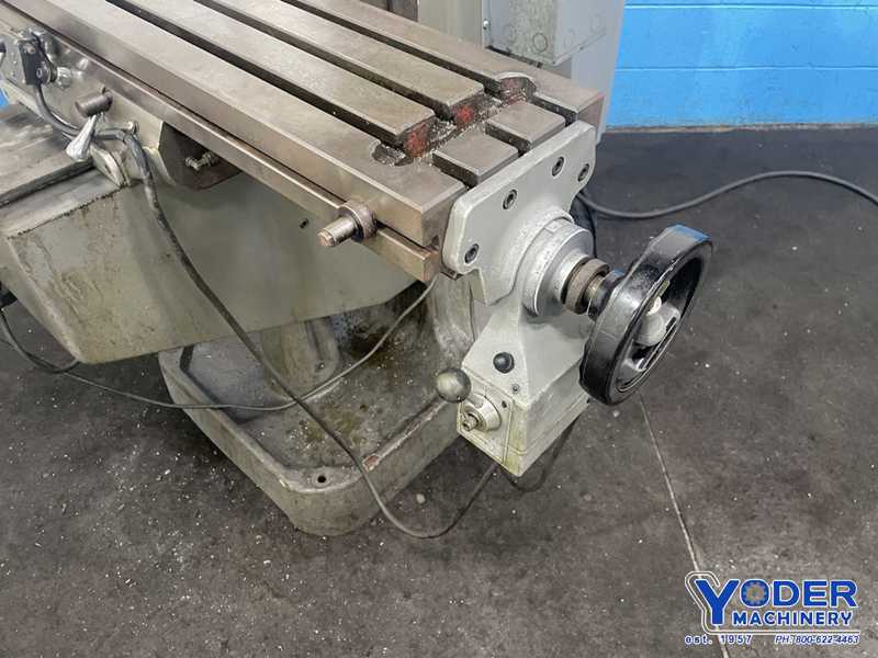 Comet #3VHG, ram type vertical mill, 9" x42" table, 3 HP, power draw bar, R-8, #76559 - Image 8