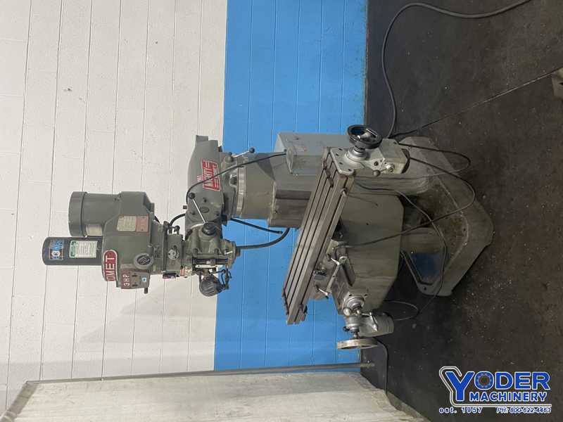 Comet #3VHG, ram type vertical mill, 9" x42" table, 3 HP, power draw bar, R-8, #76559 - Image 9