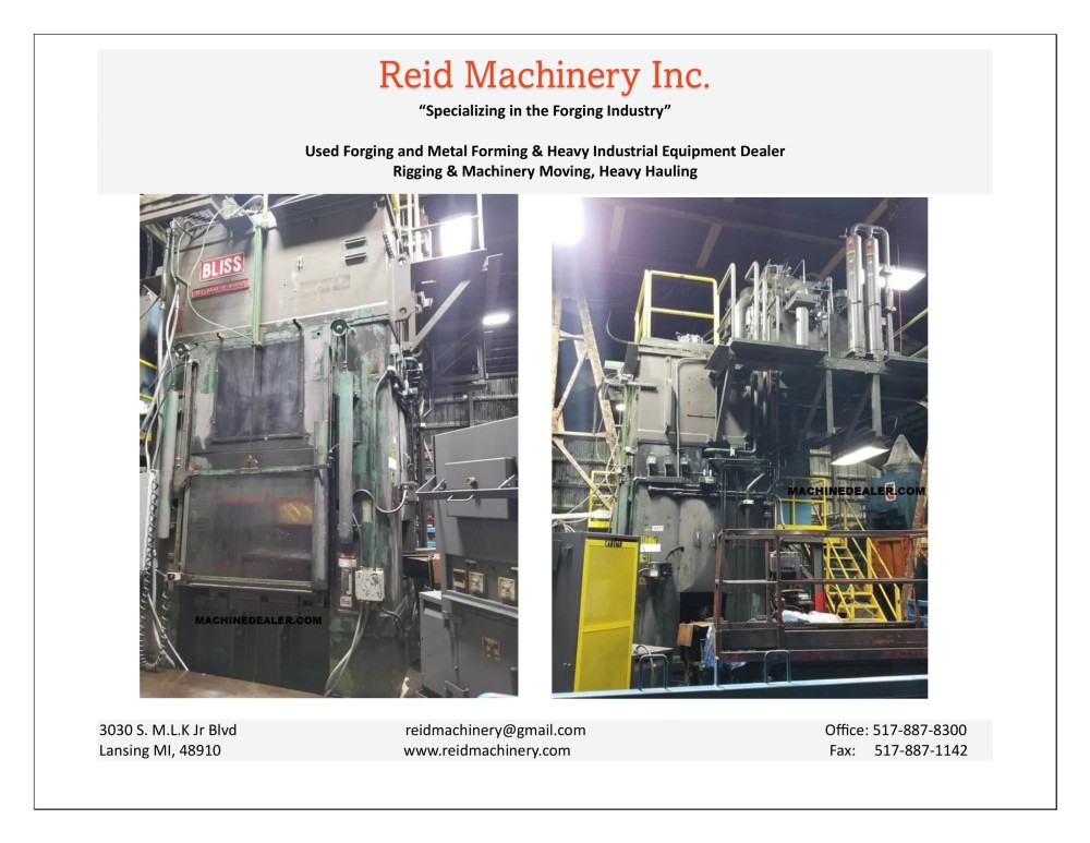 1000 Ton, Bliss #HS1000, Hydro-Dynamic Extruding Forging Press (2 available) - Image 1
