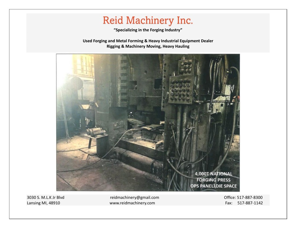 4000 Ton, National Mechanical Forging Press, 15" stroke, 46 SPM, 1961 - Image 6